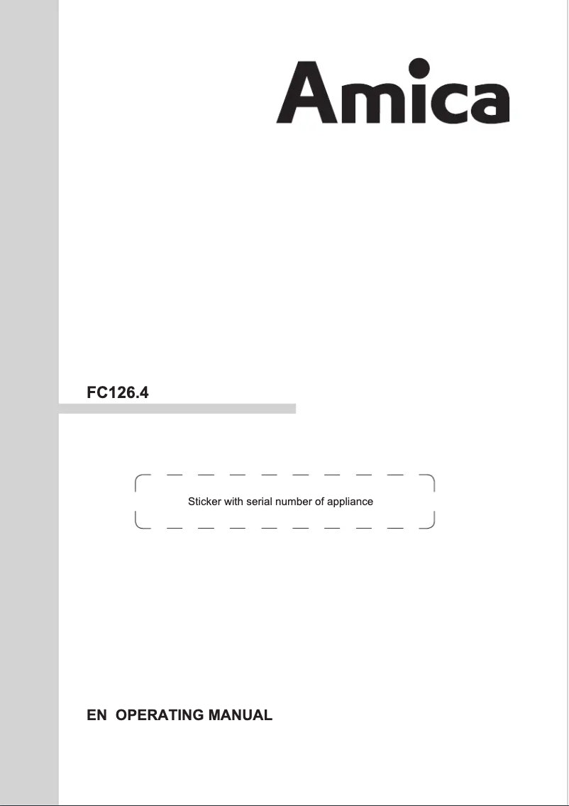 Page 1 of the manual User Manual Amica FC126.4