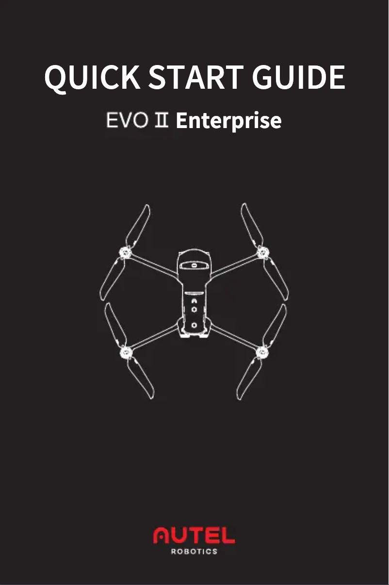 Page 1 of the manual Quick Start Guide Autel EVO II Enterprise V2
