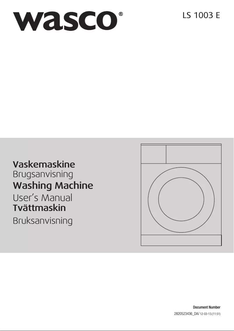 First page image of the manual for LS 1003 E