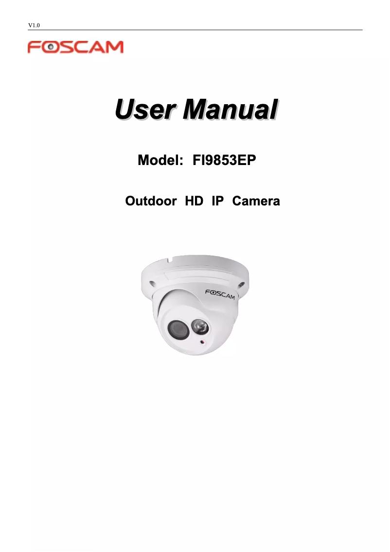 First page image of the manual for FI9853EP