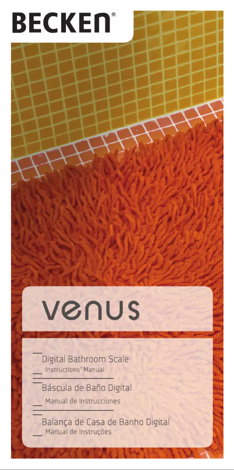 Page 1 of the manual User Manual Becken VENUS
