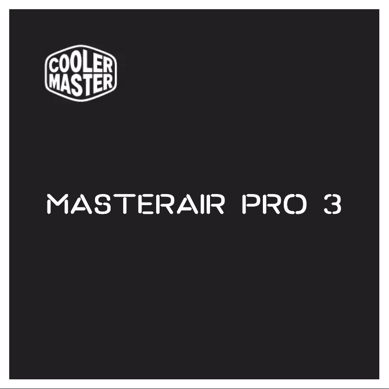 Page 1 of the manual Instruction Manual Cooler Master MasterAir Pro 3