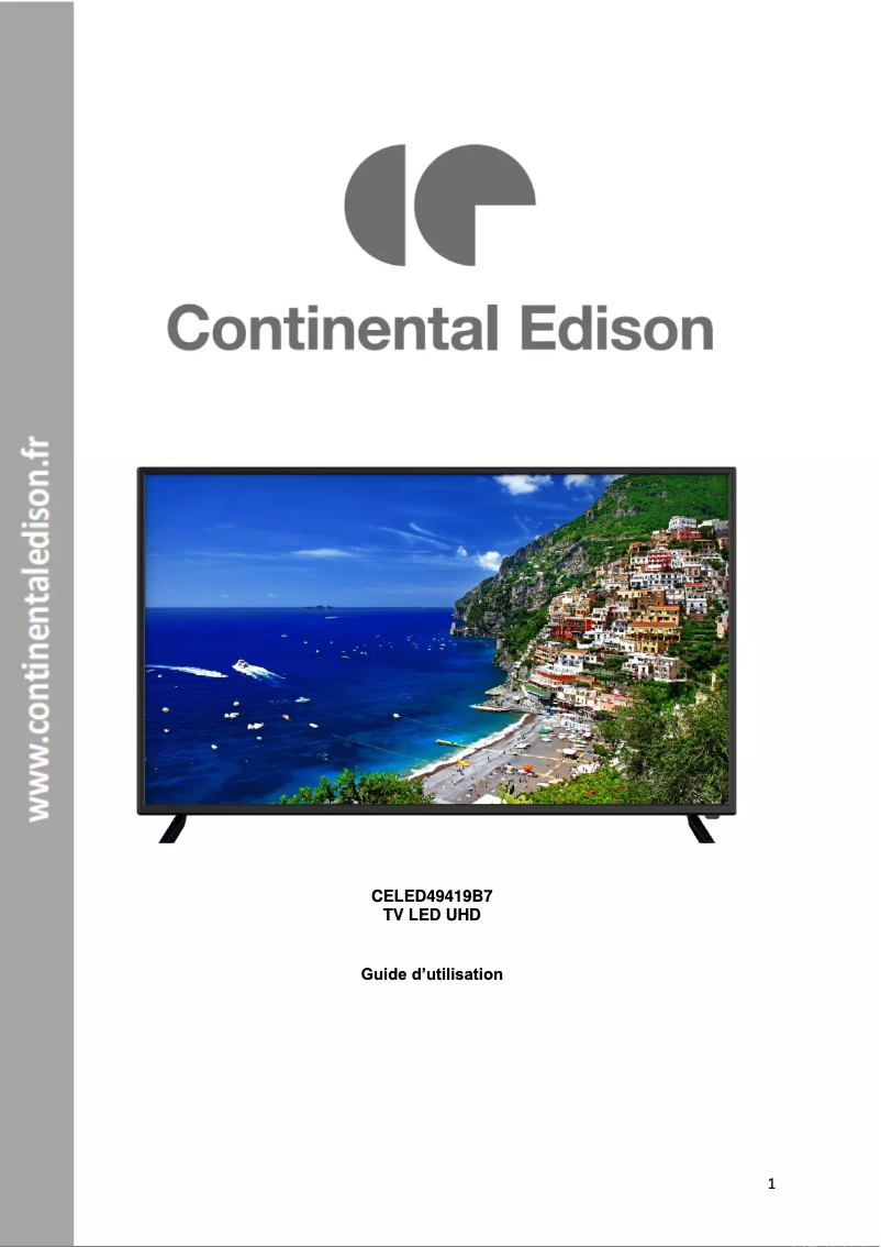 First page image of the manual for CELED49419B7