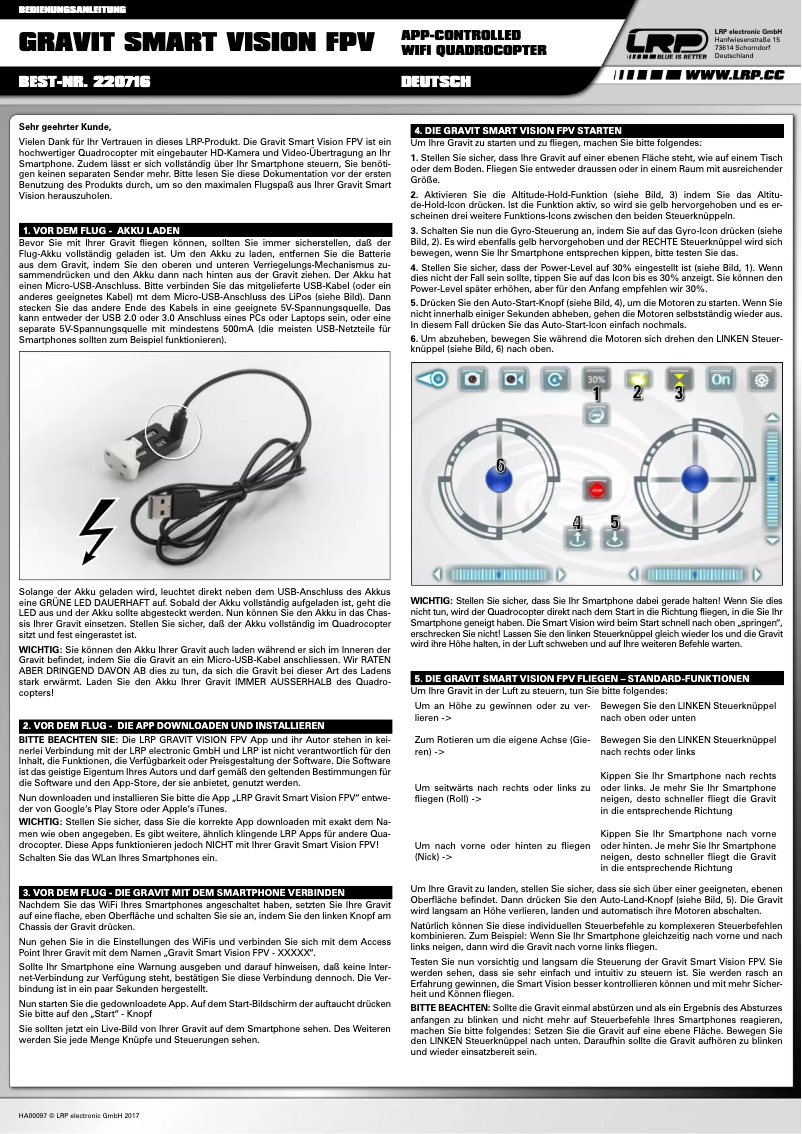 Page 1 of the manual User Manual LRP Gravit Smart Vision FPV