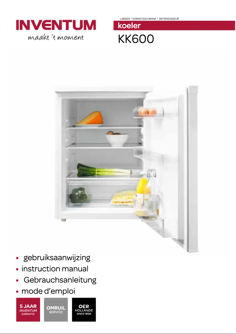 Page 1 of the manual User Manual Inventum KK600