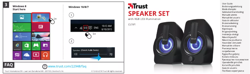 Page 1 of the manual User Manual Trust Gemi RGB 2.0 22948