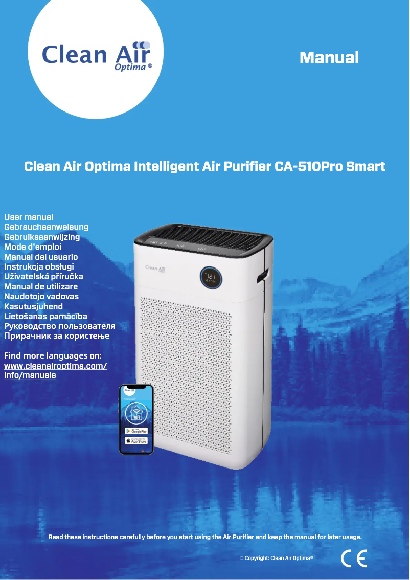 Page 1 of the manual User Manual Clean Air Optima CA-510 Pro Smart