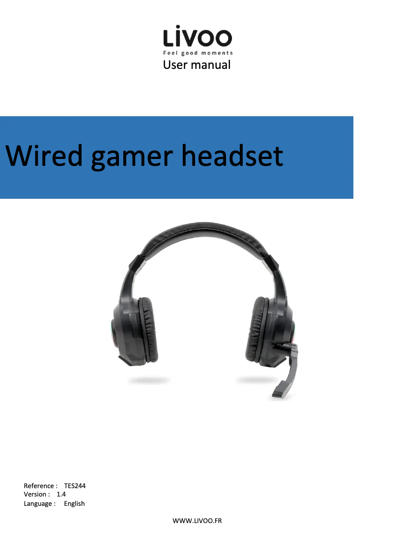 First page image of the manual for TES244