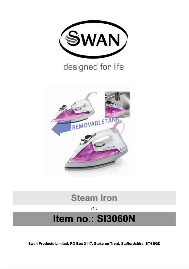 Image de la première page du manuel de l'appareil SI3060N