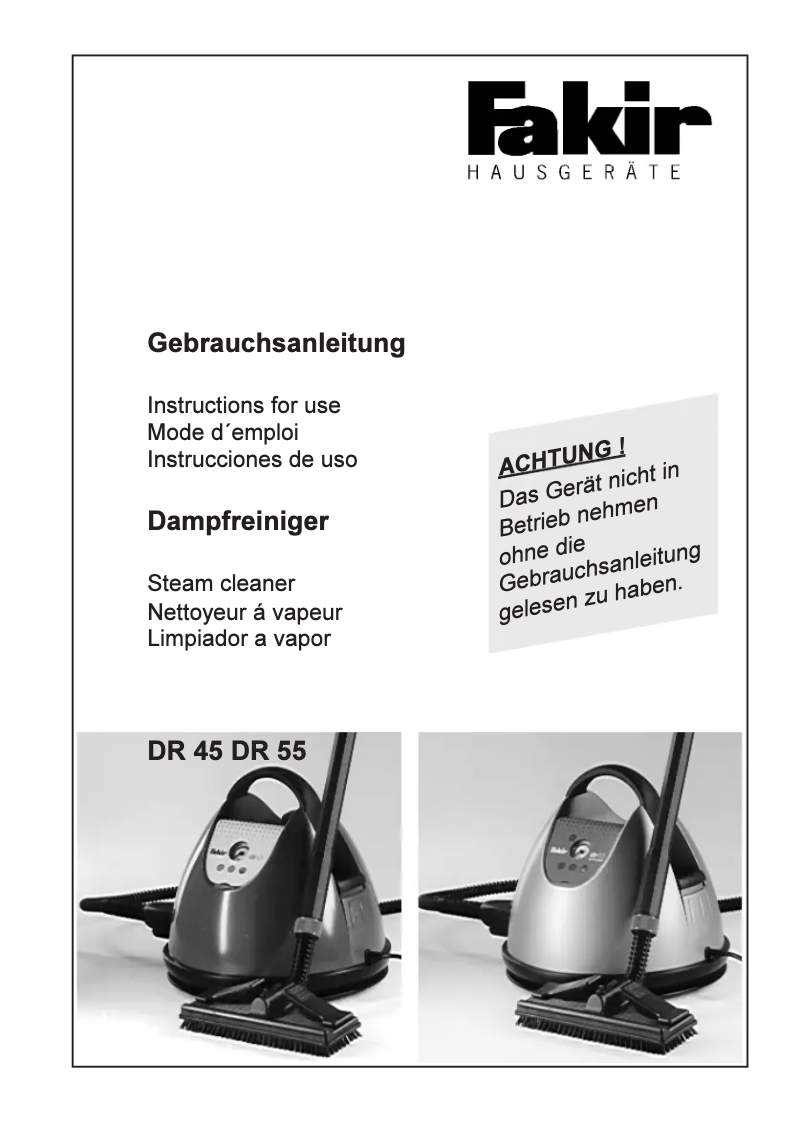 First page image of the manual for DR 45