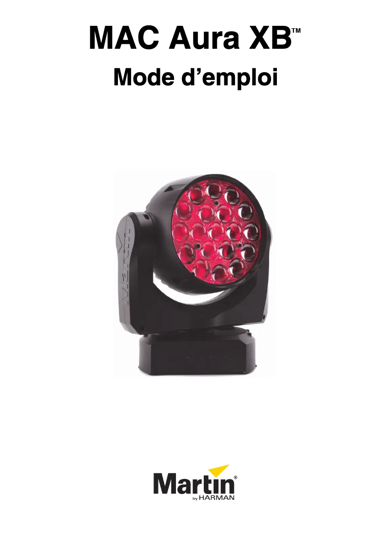 Image de la première page du manuel de l'appareil MAC Aura XB