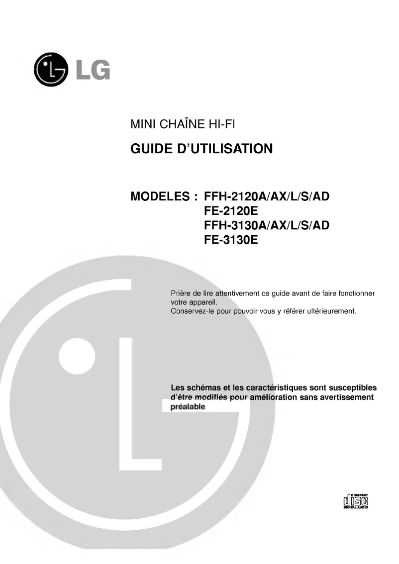 Page 1 of the manual User Manual LG FFH-3130A