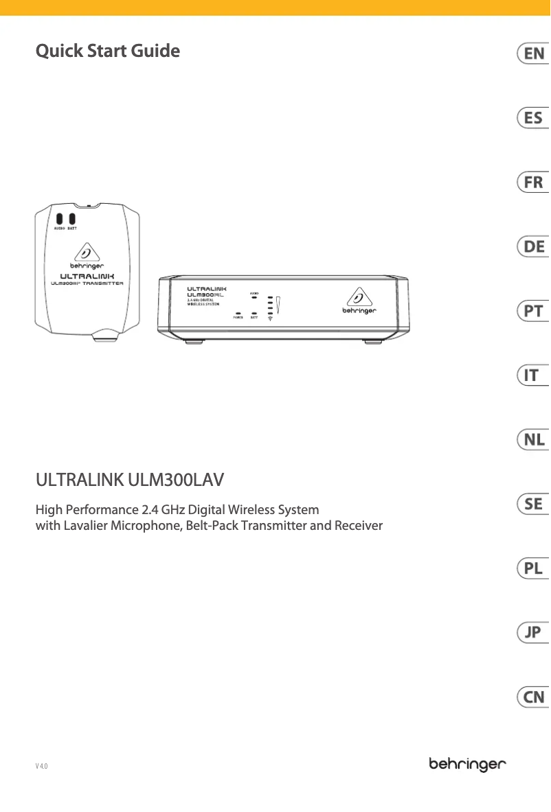 First page image of the manual for Ultralink ULM300LAV