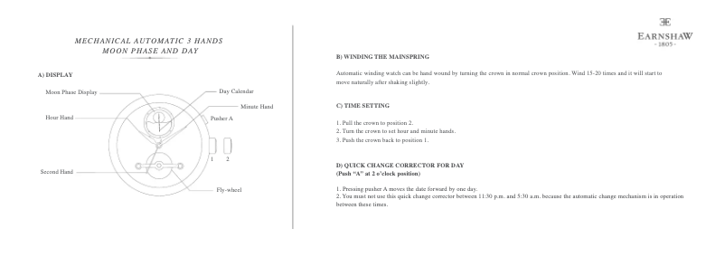 First page image of the manual for Longitude Moonphase ES-8066-06
