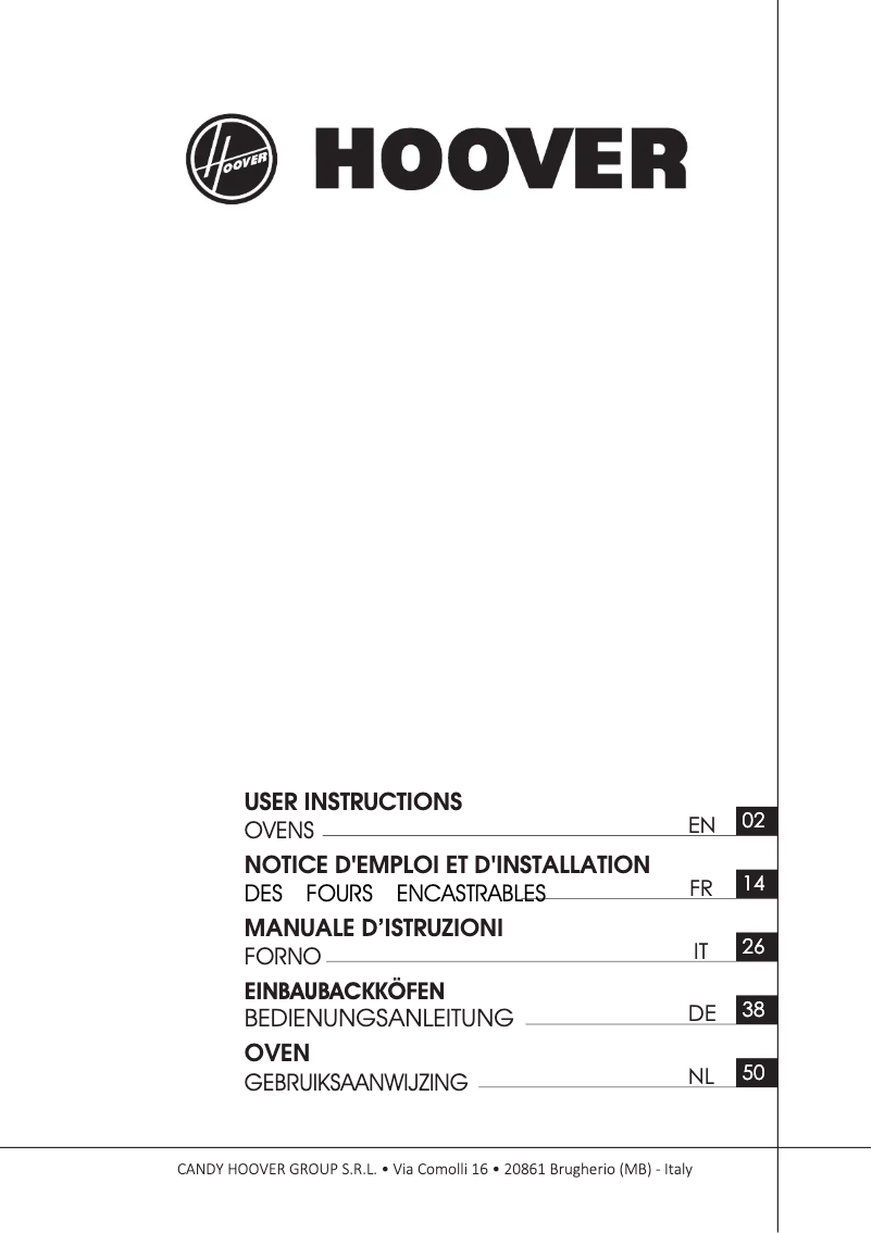 Page 1 of the manual User Manual Hoover HOC3U5178IN WIFI