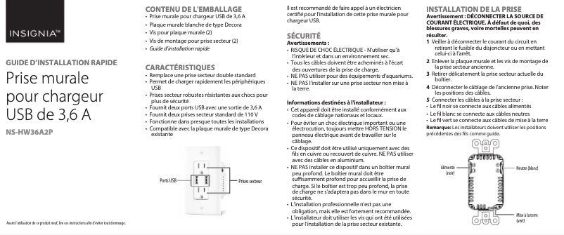 First page image of the manual for NS-HW36A2P