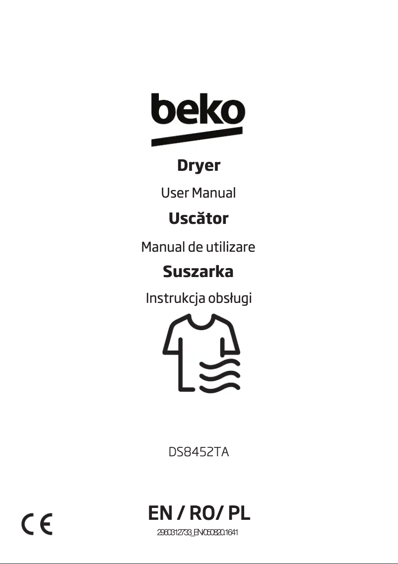 Page 1 of the manual User Manual Beko DS 8452 TA