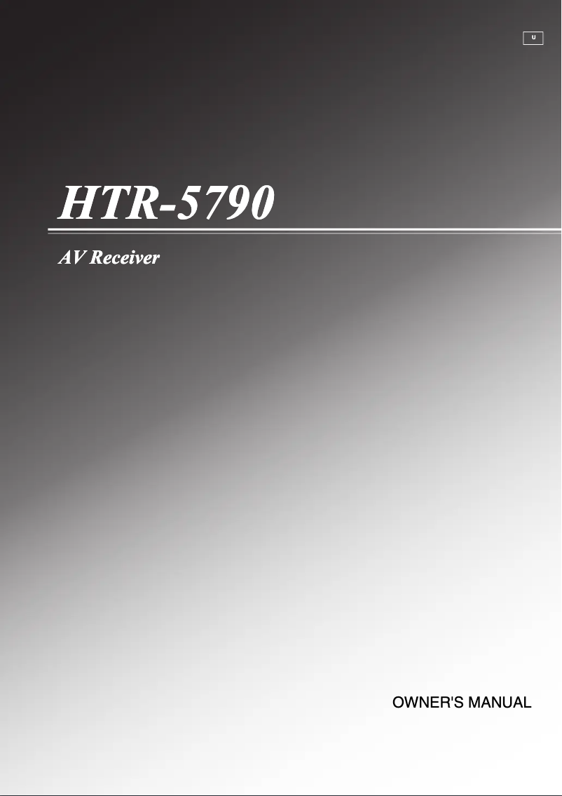Page 1 of the manual User Manual Yamaha HTR-5790