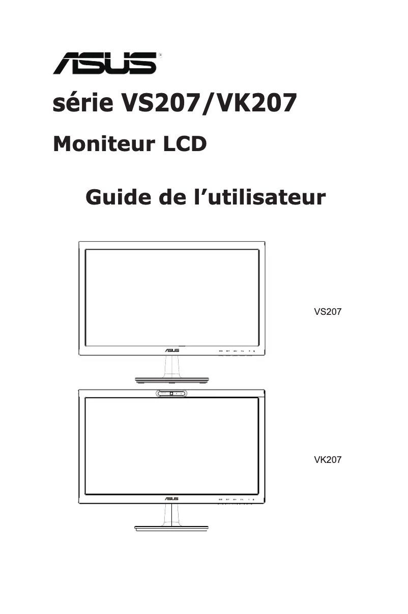 First page image of the manual for VS207T