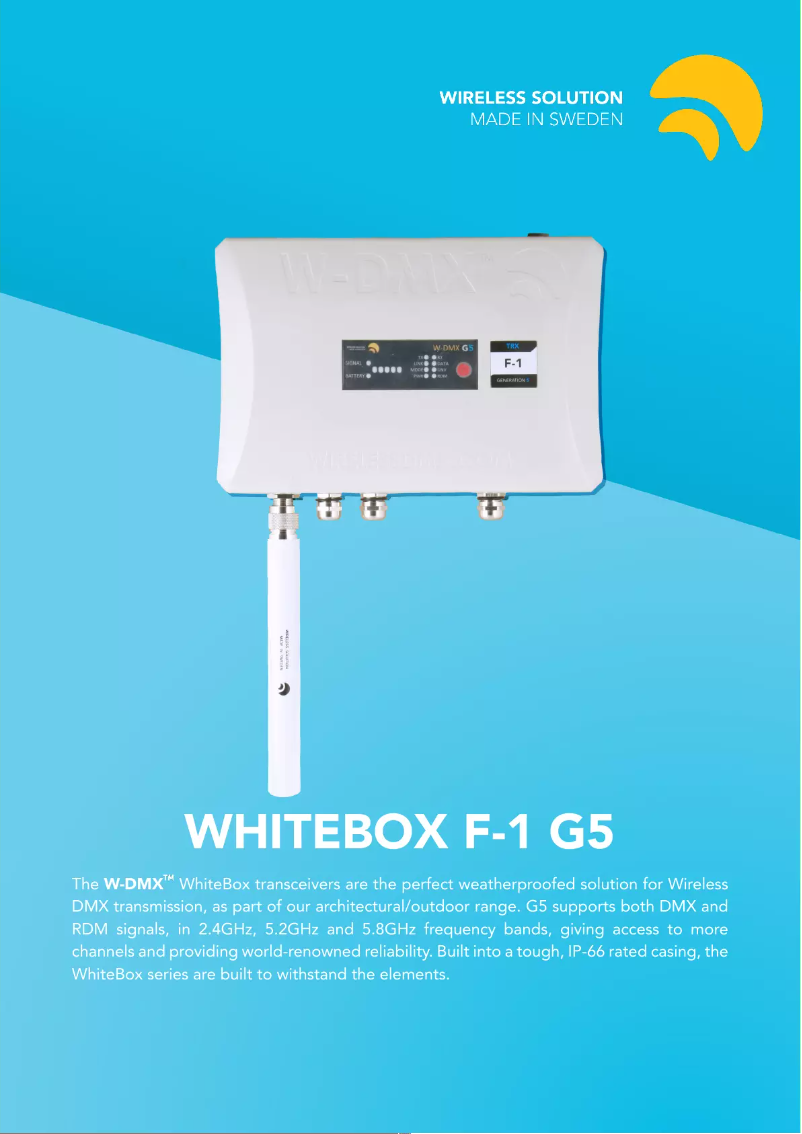 First page image of the manual for WhiteBox F-1 G5