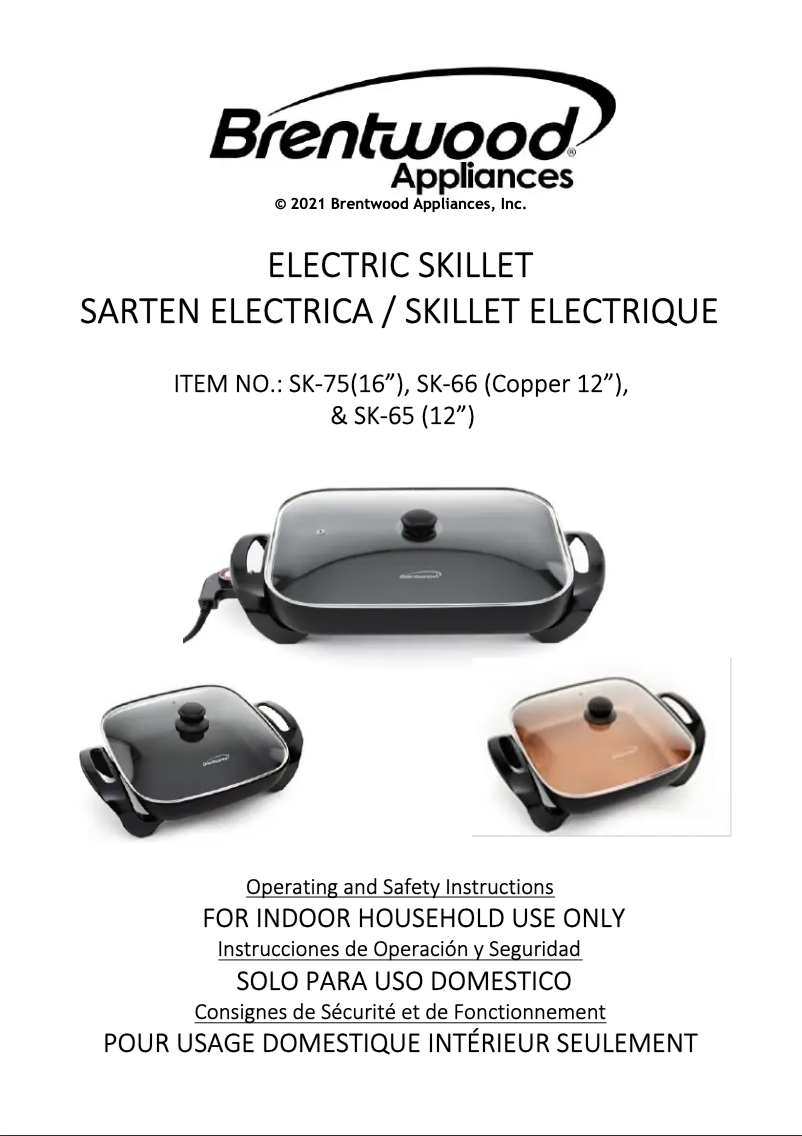 Page 1 of the manual User Manual Brentwood SK-65