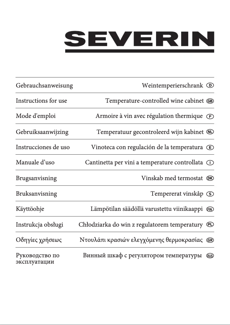 Page 1 of the manual User Manual Severin KS 9888