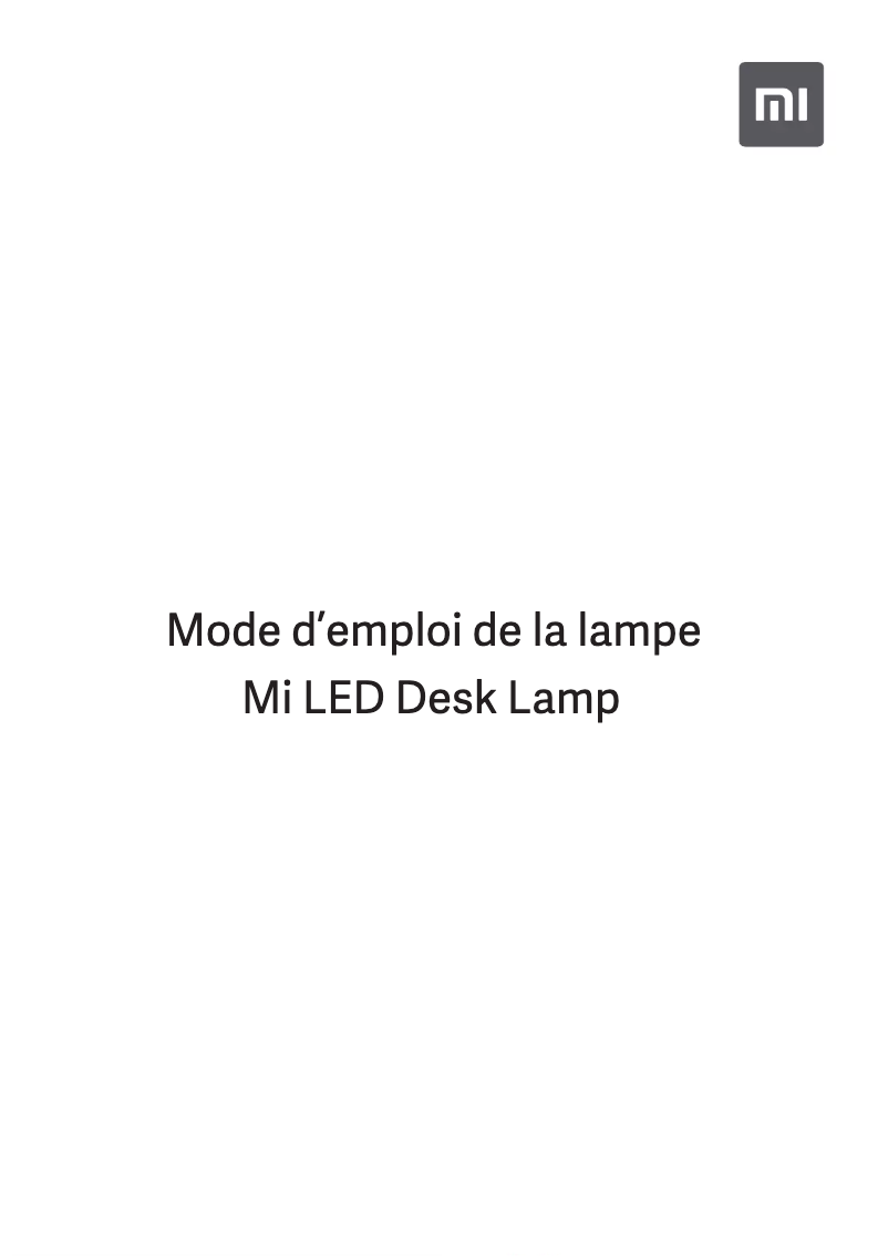First page image of the manual for Mi LED Desk Lamp