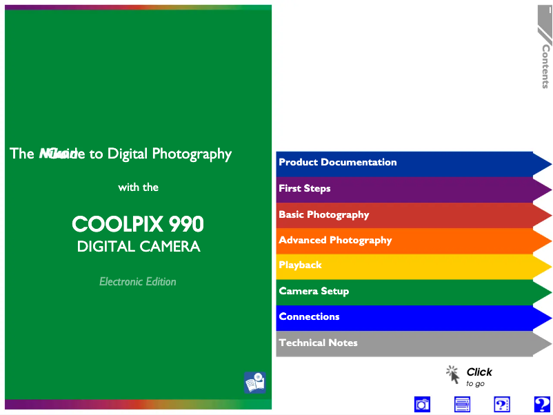 Page 1 of the manual User Manual Nikon Coolpix 990