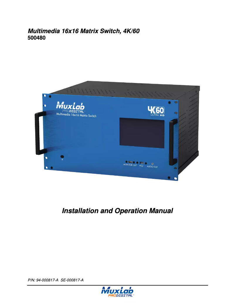 First page image of the manual for 500483