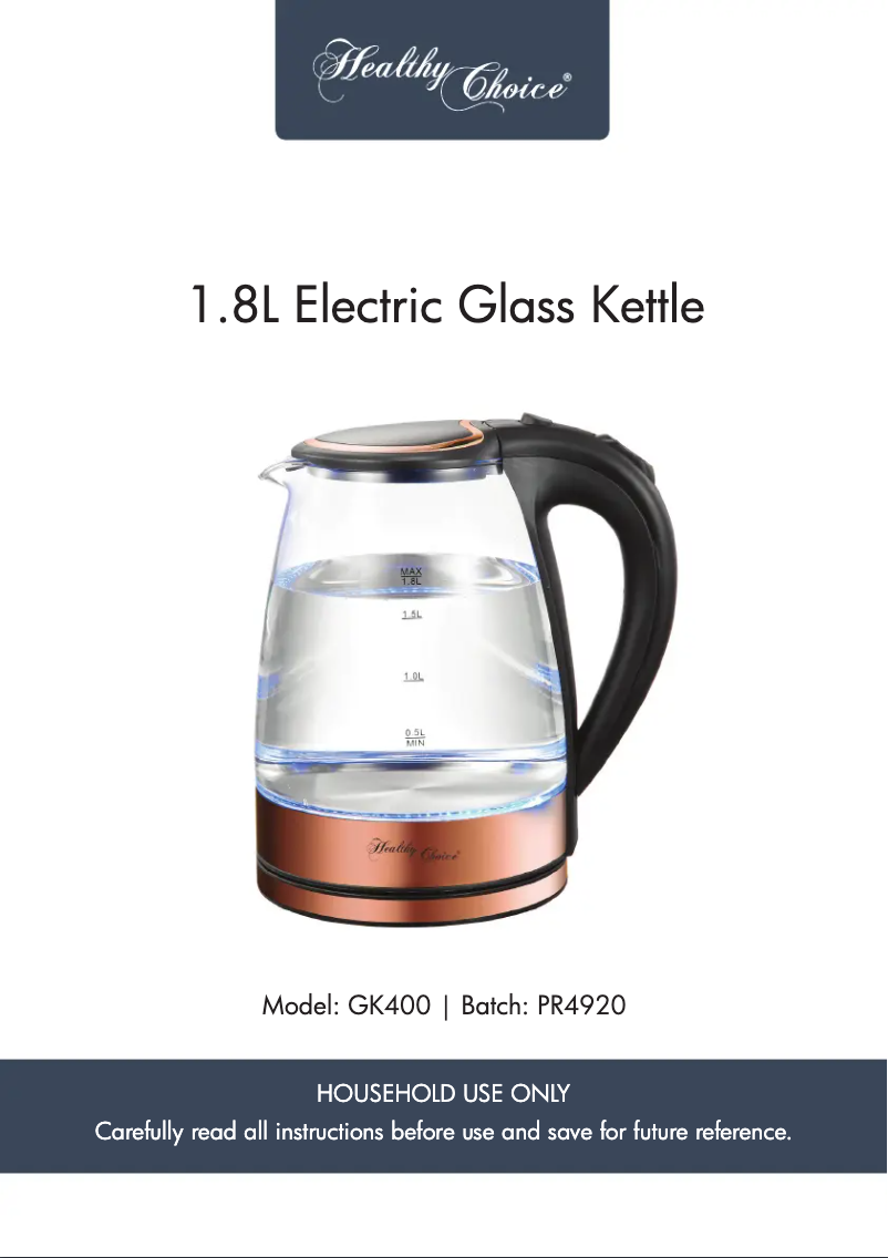 First page image of the manual for GK400