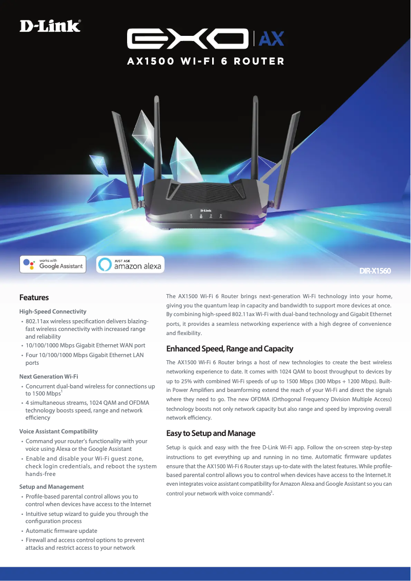 First page image of the manual for DIR-X1560