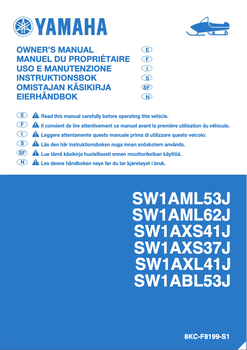Page 1 of the manual User Manual Yamaha Sidewinder X-TX LE 137 (2018)