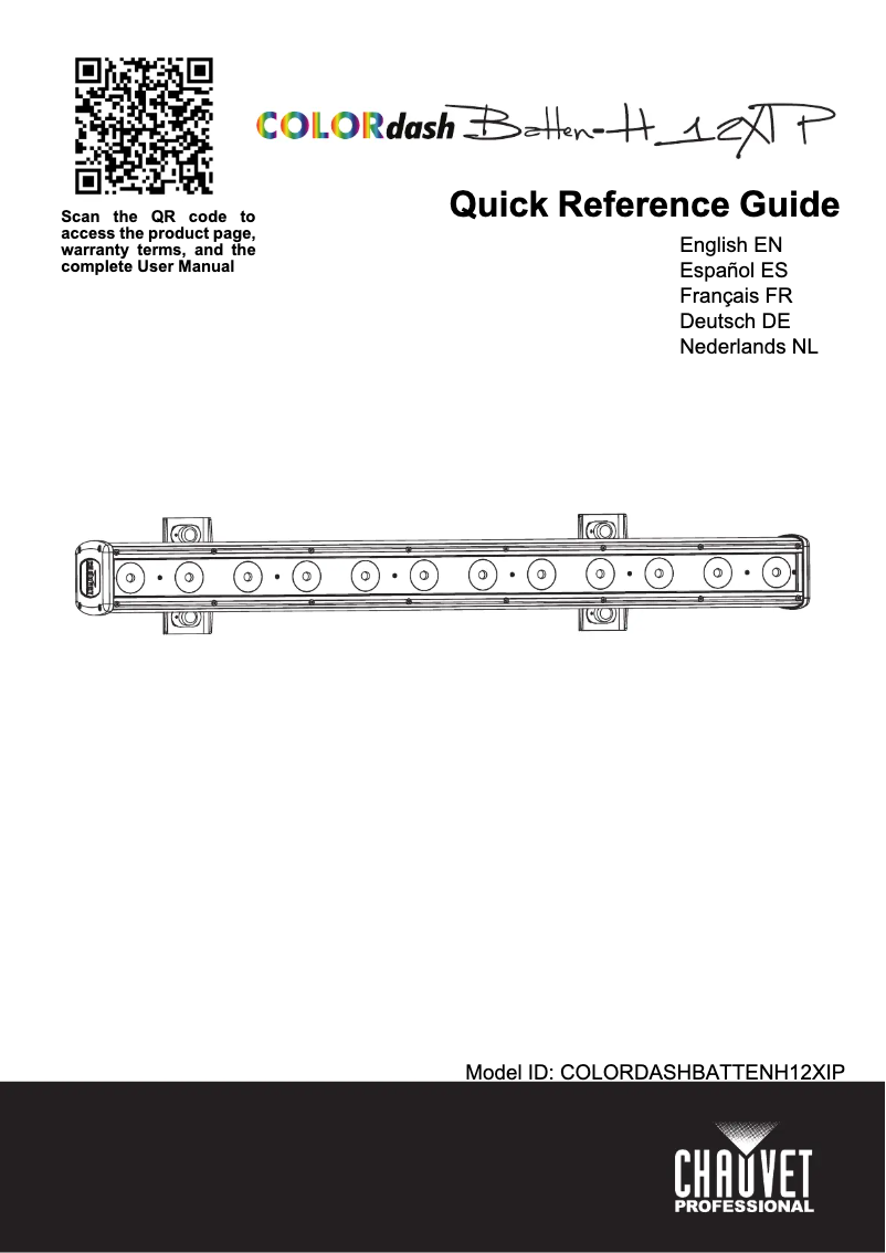 Page 1 of the manual User Manual Chauvet COLORdash Batten H12X IP