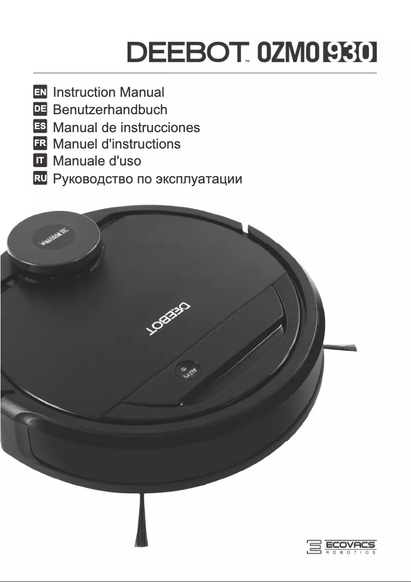 Page 1 of the manual User Manual ECOVACS DEEBOT OZMO 930