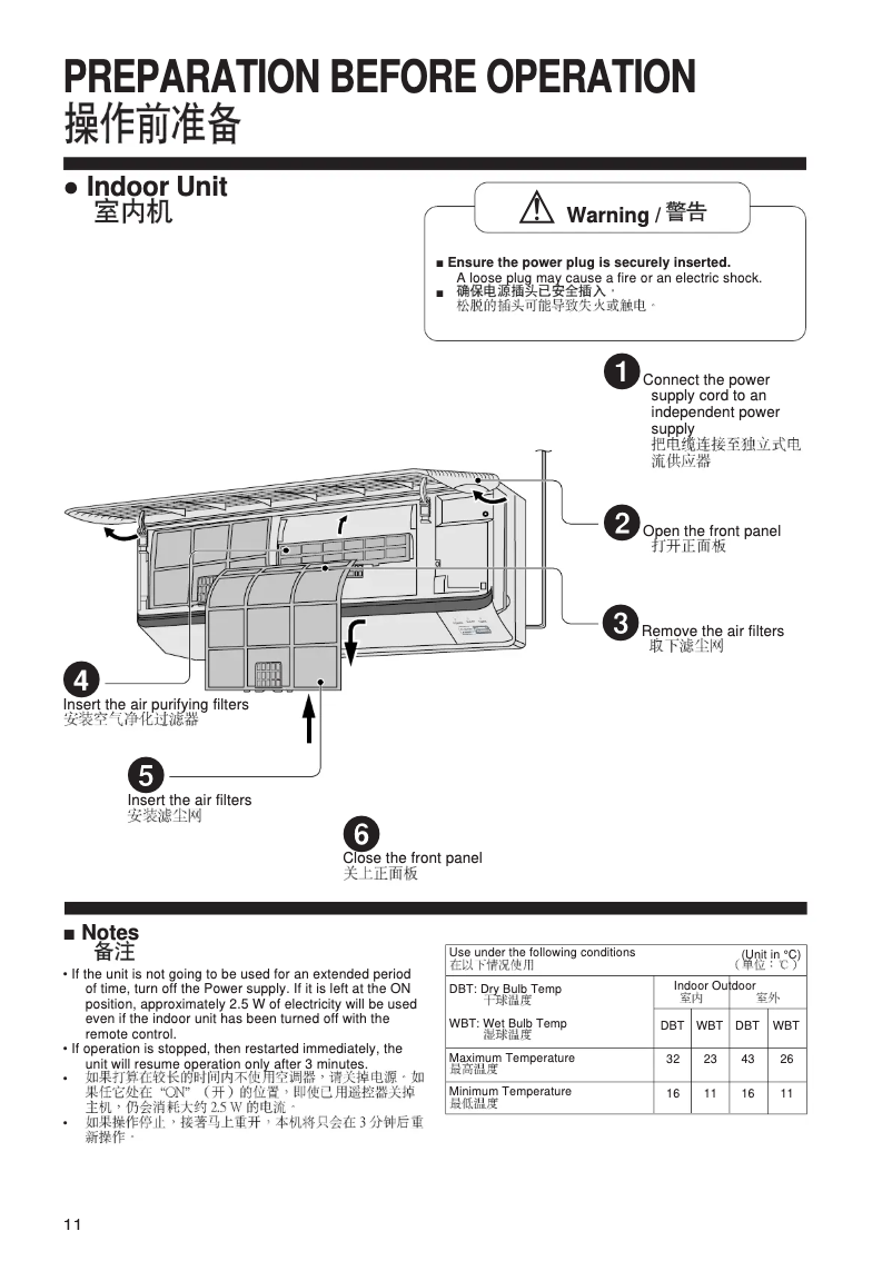 First page image of the manual for CS-C75KH