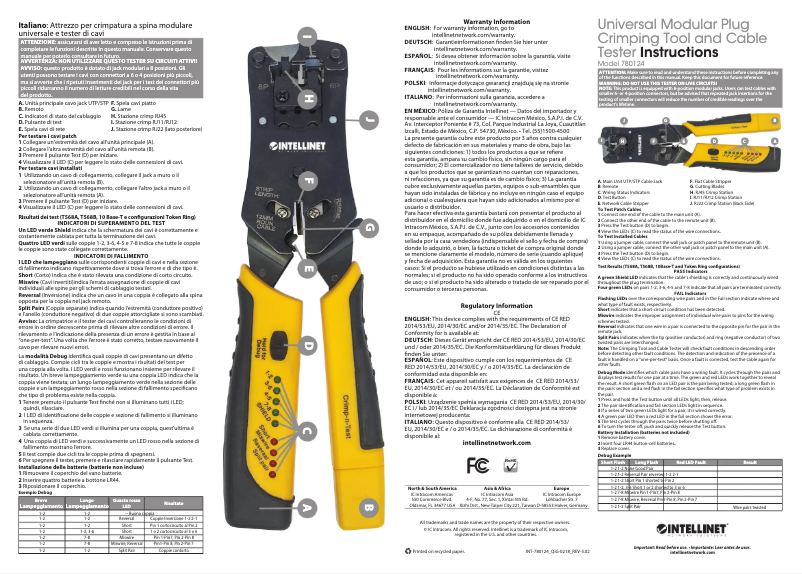 Page 1 of the manual User Manual Intellinet 780124
