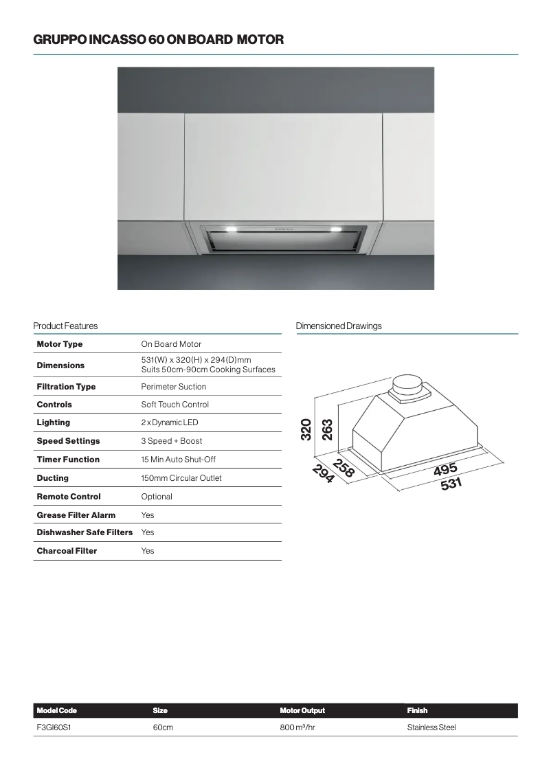 First page image of the manual for F3GI60S1