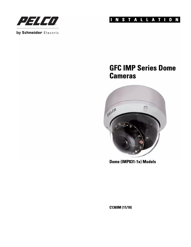 Page 1 of the manual User Manual Pelco GFC IMP831-1ERS