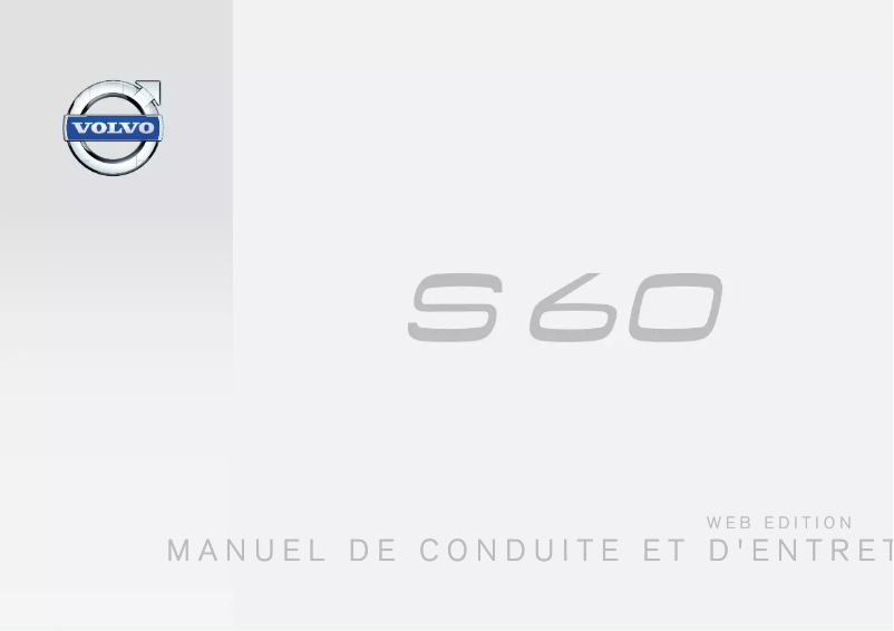 Image de la première page du manuel de l'appareil S60 (2014)