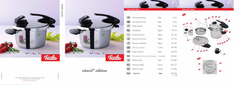 First page image of the manual for Vitavit edition