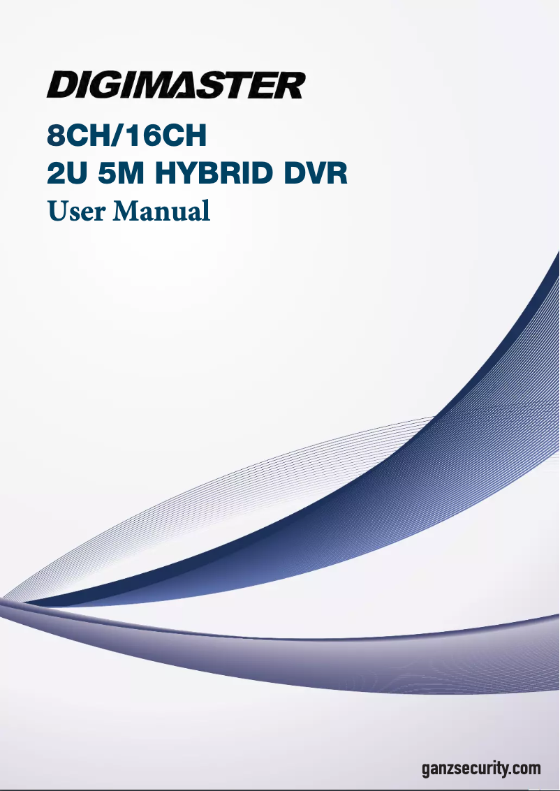 Page 1 of the manual User Manual Ganz Digimaster DR-16M55-RA