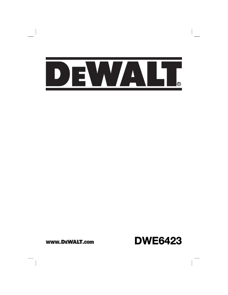 First page image of the manual for DWE6423