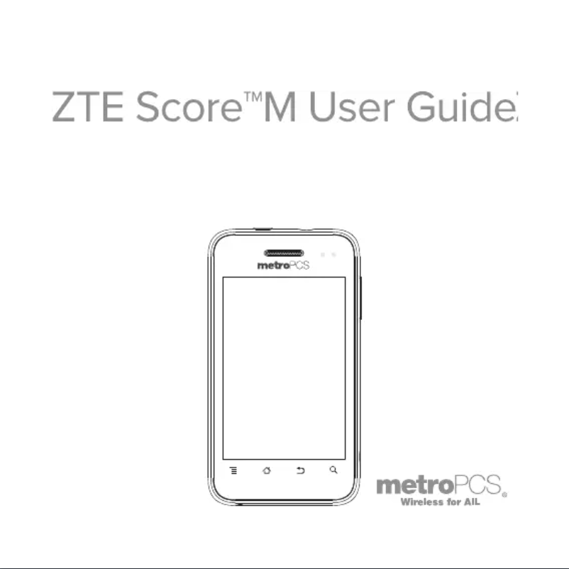 Page 1 of the manual User Manual ZTE Score M