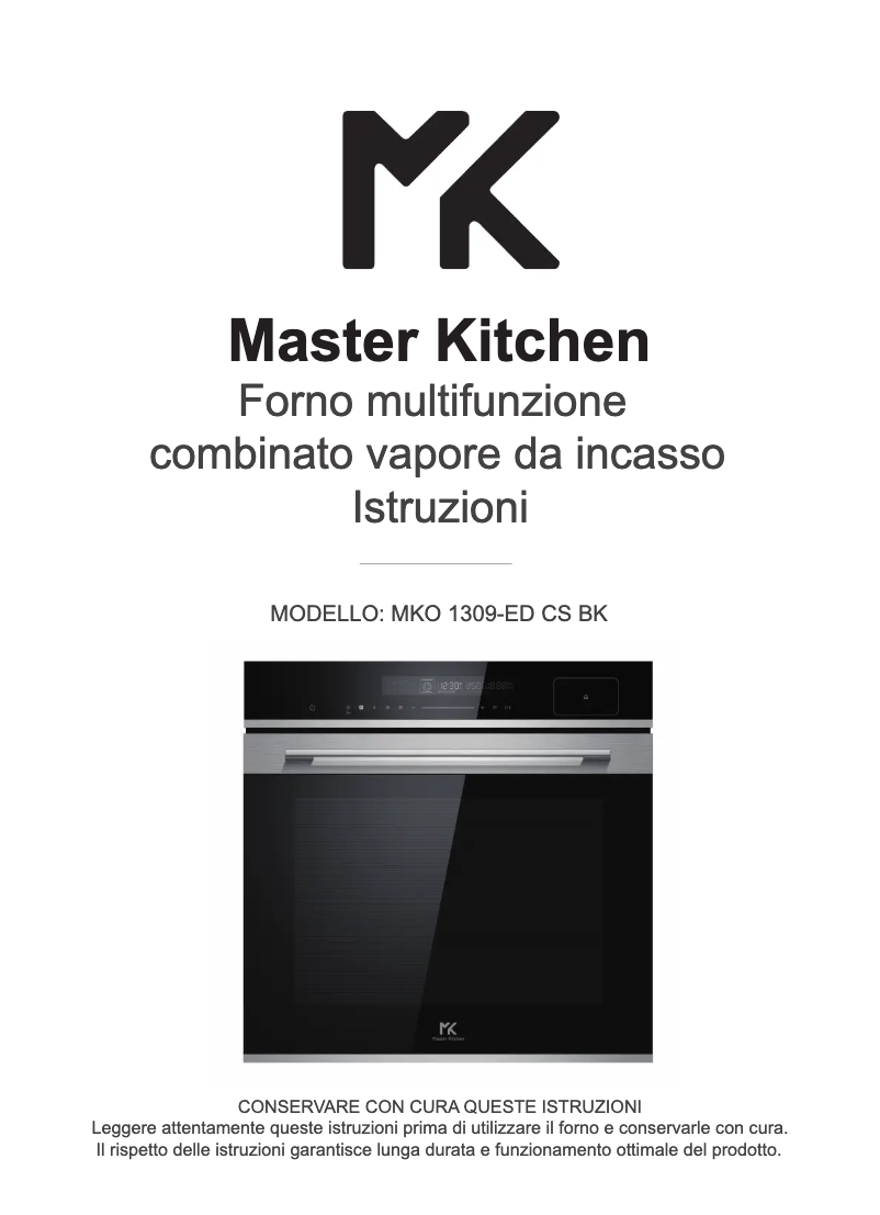 Page 1 of the manual User Manual Master Kitchen MKO 1309-ED CS BK