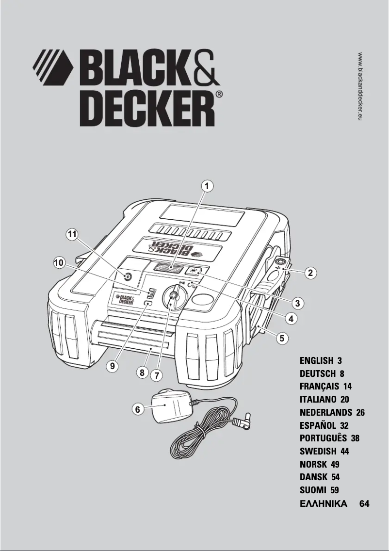 Page 1 of the manual User Manual Black & Decker BDJS350