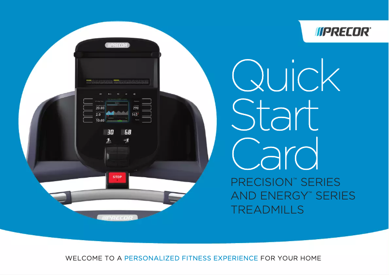 Page 1 of the manual User Manual Precor TRM 445