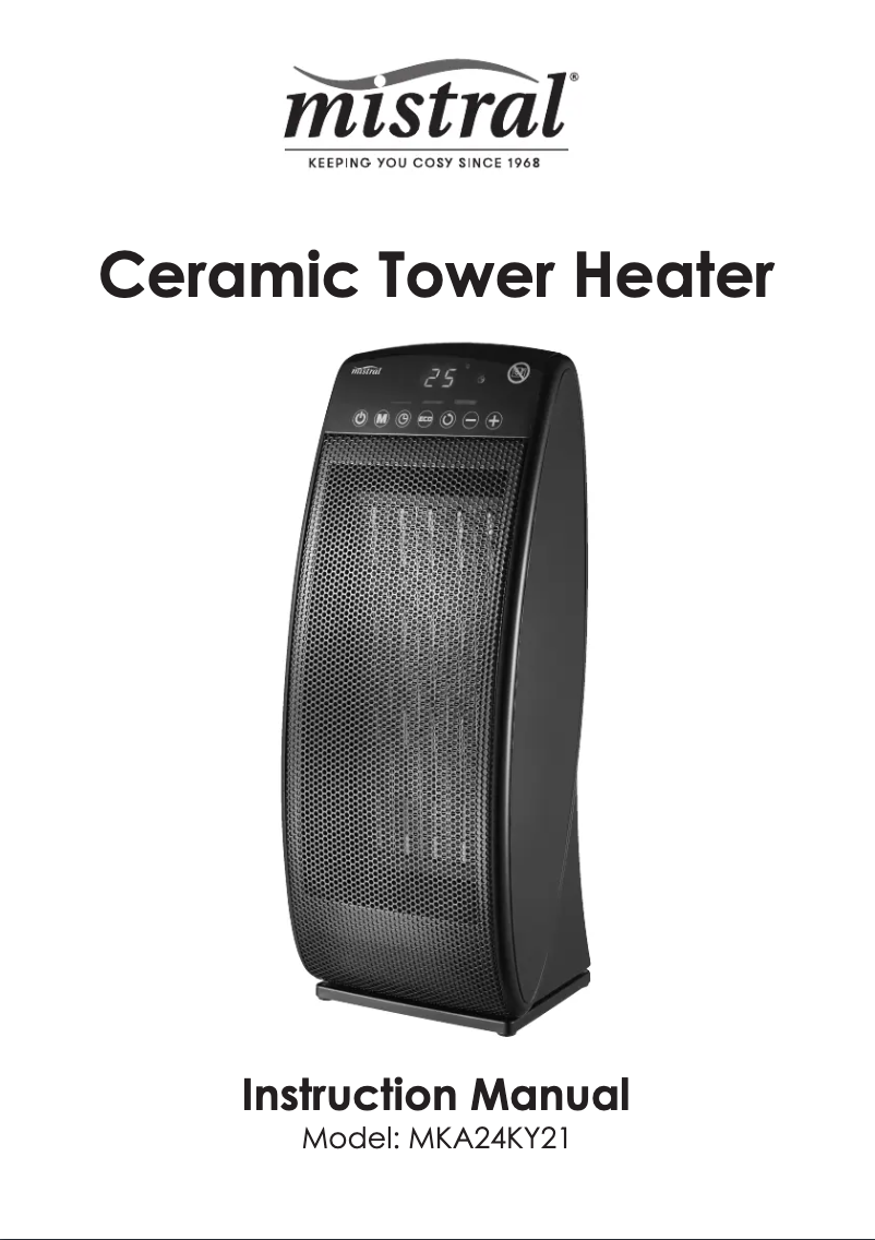 Page 1 of the manual User Manual Mistral MKA24KY21