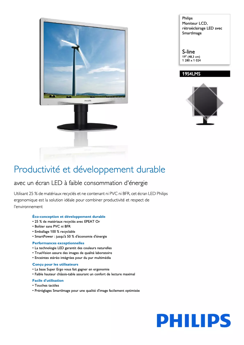 First page image of the manual for Brilliance 19S4LMS