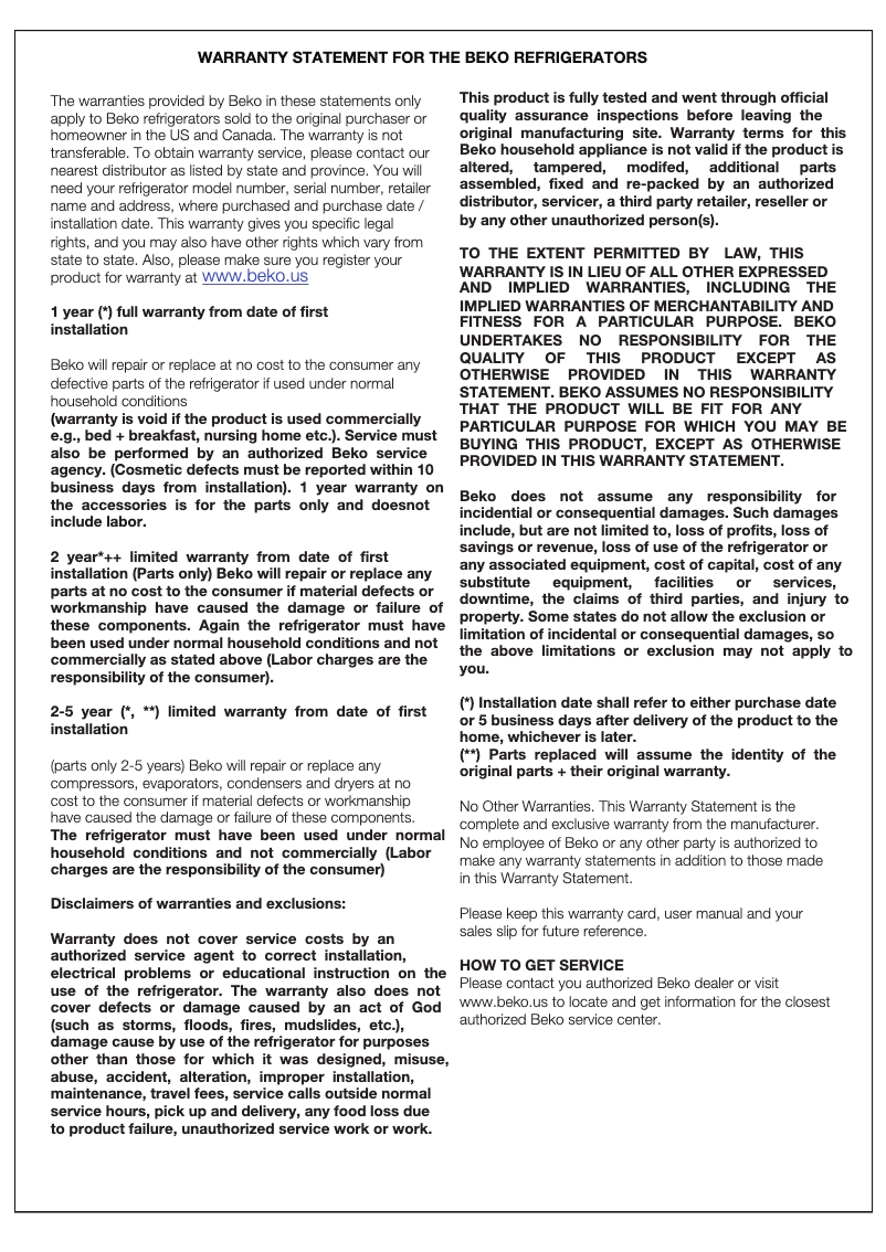 First page image of the manual for BFBF2413SSIM