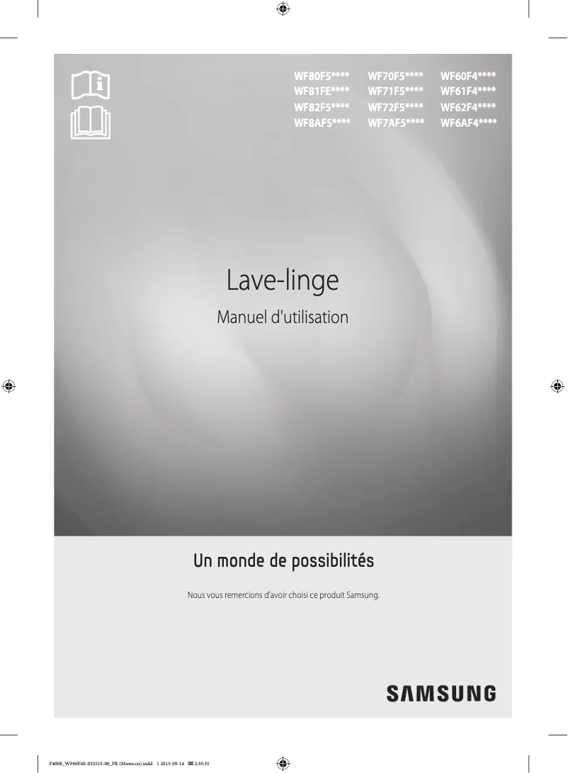 First page image of the manual for WF80F5E0W4W